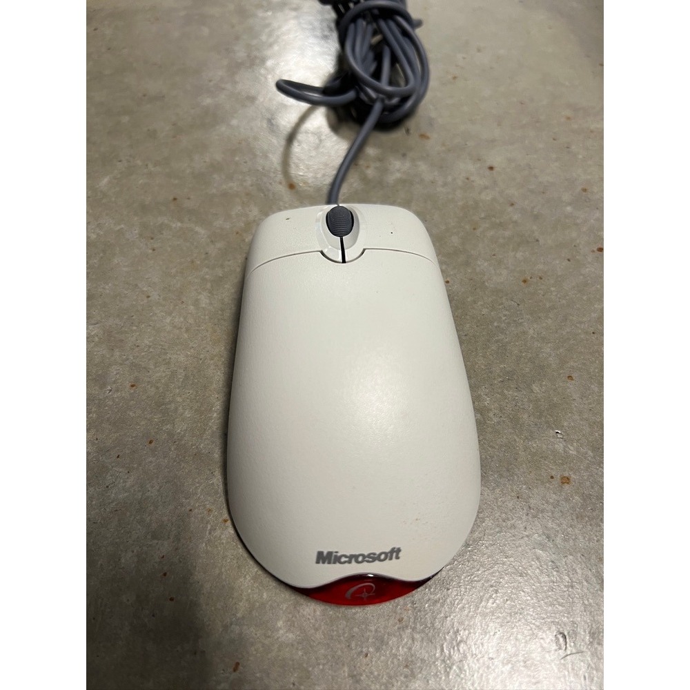 Microsoft Optical Mouse w/ Wheel - Vintage - Wired (USB) - Y2K - 2000 - Gaming